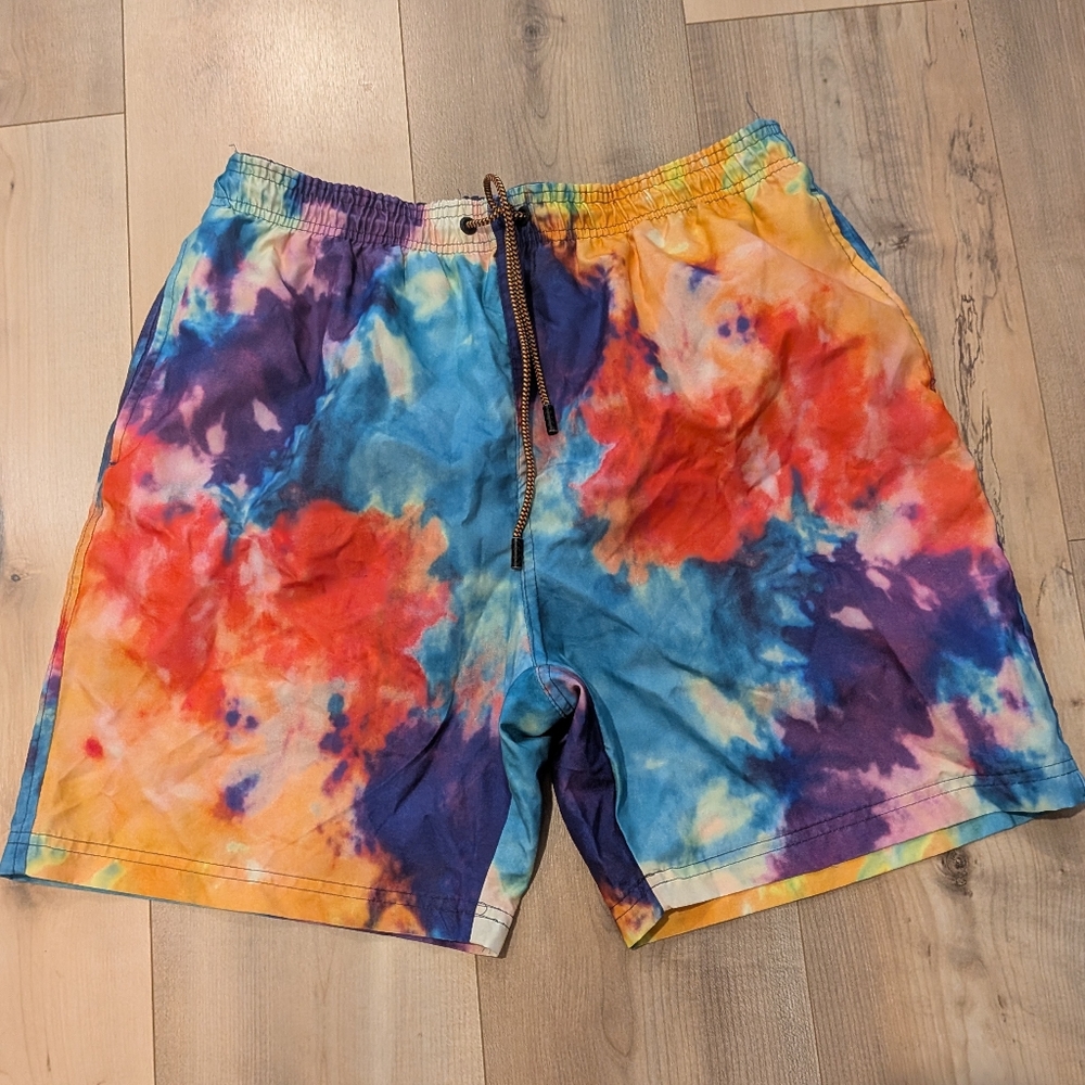 Broken Threads Tie Dye Swim Trunks